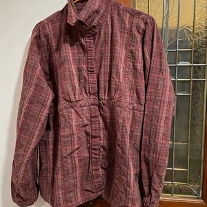 Red woolrich women’s Button Down Shirt